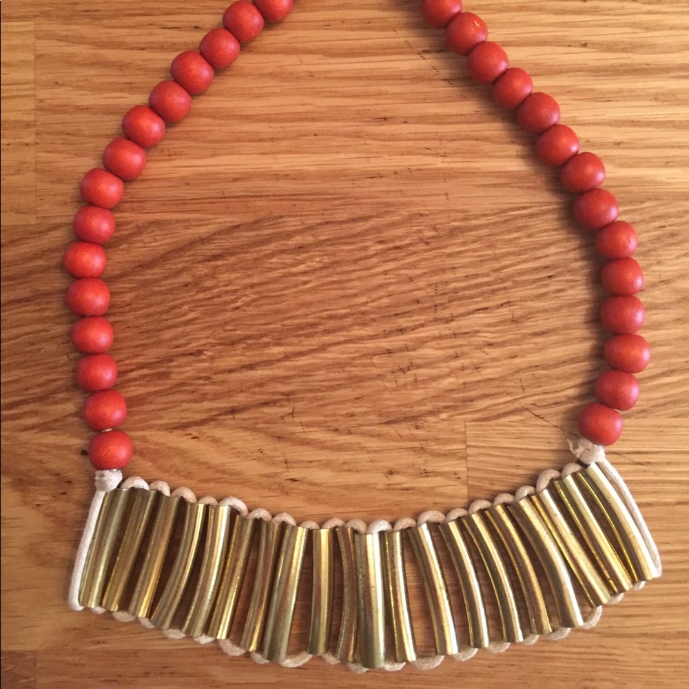 Crimson and gold necklace